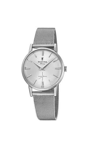 Festina Orologio Analogico Quarzo Donna con Cinturino in Acciaio Inox F20258-1