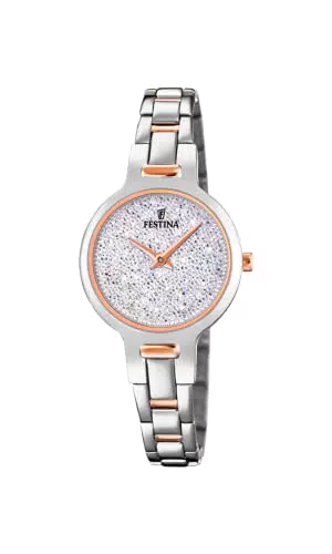 Festina Orologio Analogico Quarzo Donna con Cinturino in Acciaio Inox F20381/1