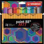 Fineliner - STABILO point 88 - ARTY - Astuccio da 24 colori assortiti