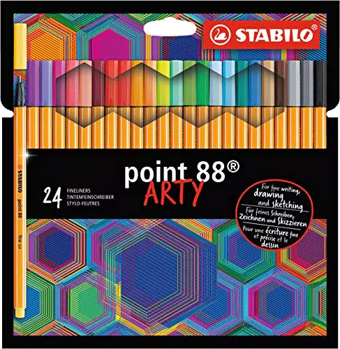 Fineliner - STABILO point 88 - ARTY - Astuccio da 24 colori assortiti