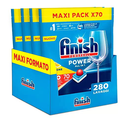Finish All in 1 Max Pastiglie Lavastoviglie al Limone