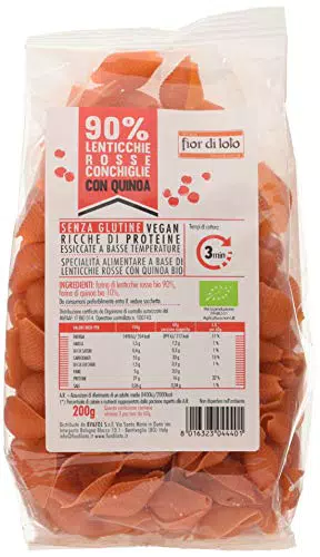 Fior di Loto Conchiglie di Lenticchie Rosse e Quinoa