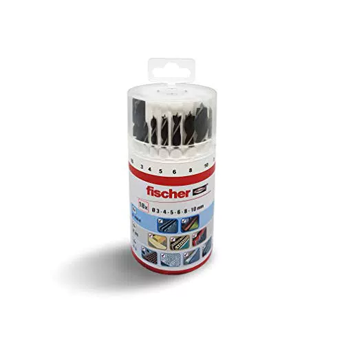 Fischer Set 18 Punte per Trapano Assortite Muro Legno
