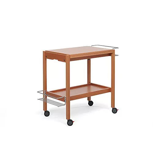 Foppapedretti Newton Carrello/Tavolino, Noce