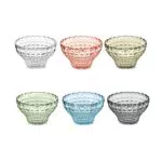 Fratelli Guzzini, plastica, Set 6 Copette, Tiffany, Multicolore