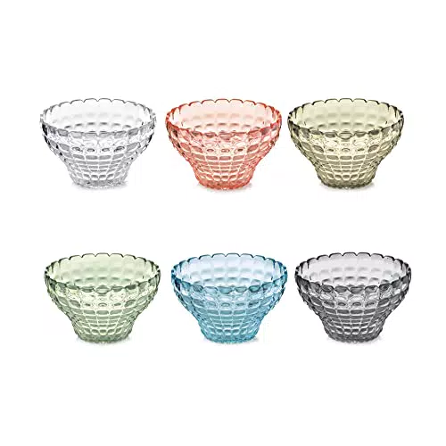 Fratelli Guzzini, plastica, Set 6 Copette, Tiffany, Multicolore