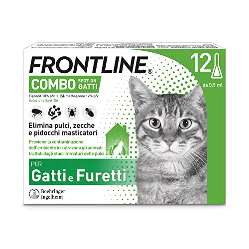 FRONTLINE Combo, 12 Pipette Antiparassitario per Gatti