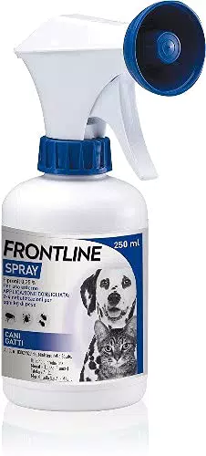 FRONTLINE Spray 250 ml, Antiparassitario per Cani e Gatti e Cuccioli dal Secondo Giorno di Vita