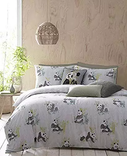Furn Pandas Db Duvet Set Mint, Cotone, Menta, Double