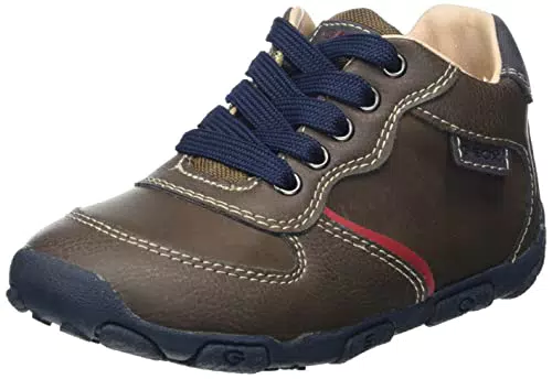 Geox scarpine Primi Passi Bimbo 0-24, Marrone/Blu