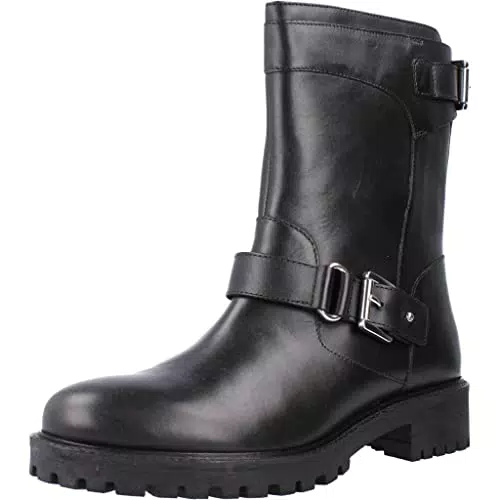 Geox D Hoara B, Stivaletti Donna, Nero