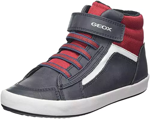 Geox J Gisli Boy A, Sneakers Bambini e ragazzi, Blu/Rosso