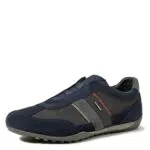 Geox U Wells A, Scarpe da Uomo, Blu/Rosso