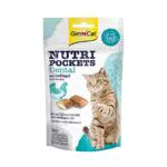 GimCat Nutri Pockets Dental, Snack croccante per gatti con ripieno cremoso e ingredienti funzionali, 1 sacchetto (1 x 60 g)