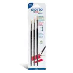 Giotto set 3 pennelli punta piatta serie Art 577 n° 0/2/4