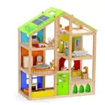 Hape Casa Delle Bambole 4 Stagioni a 3 Piani con Mobili