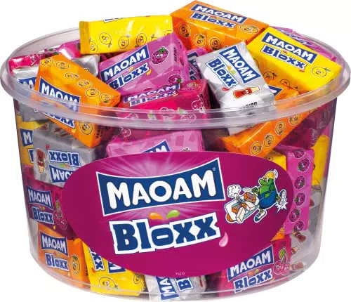Haribo Maoam Bloxx Barattolo, Caramelle Toffee, Gusto Frutta E Cola - 1100 gr