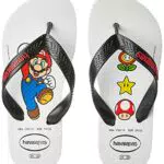 Havaianas Mario Bros, Infradito Unisex - Bambini, Bianco/Nero