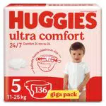 Huggies Ultra Comfort, Taglia 5, Confezione da 136 pannolini