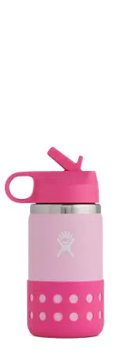 HYDRO FLASK - Borraccia per bambini da 354 ml - Borraccia in acciaio inossidabile con isolamento sottovuoto - Protezione Flex Boot in silicone