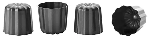 IBILI-Stampo scanalato 828800 4 U in acciaio, colore: nero