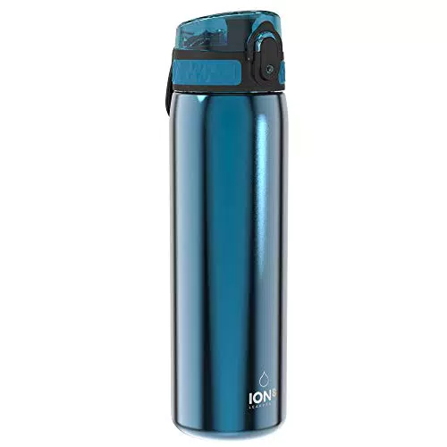 Ion8 Borraccia Acciaio Inox Senza Perdite, 600ml, Blu