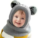 iRenXiao Cappello Invernale per Bambini e sciarpa