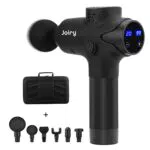 Joiry Pistola Massaggio Muscolare, 20 Velocità Gun Massagggiatore Portatile Elettico con 6 Testine Massaggianti Massage Gun Super Silenzioso per Sollievo dal Dolore muscolare corporeo
