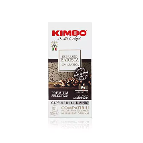 Kimbo Espresso Barista 100% Arabica - Capsule in Alluminio Compatibili Nespresso Original - 10 Pacchi da 10 Capsule