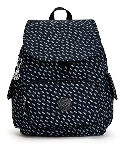 Kipling CITY PACK S, Zaino, Donna, fantasia a pois neri/bianchi