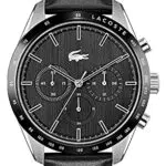 Lacoste Orologio con Cronografo al Quarzo da Uomo con Cinturino in Pelle Nero - 2011109