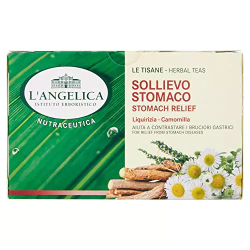 L'Angelica, Tisana Sollievo dello Stomaco, Tisana Funzionale Dall'Azione Lenitiva e Calmante Contro i Bruciori Gastrici Grazie alle Proprietà di Camomilla e Liquirizia