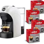 Lavazza, A Modo Mio Tiny, bianco con 64 Capsule Qualità Rossa Incluse