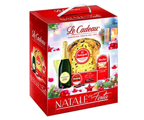 LE CADEAU, Confezione Regalo "Scatola Natale In Festa Panettone"