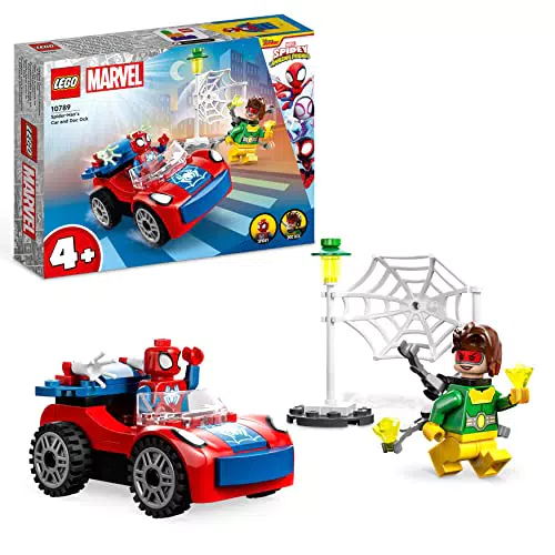 LEGO 10789 Marvel L’Auto di Spider-Man e Doc Ock, Idea Regalo di Natale