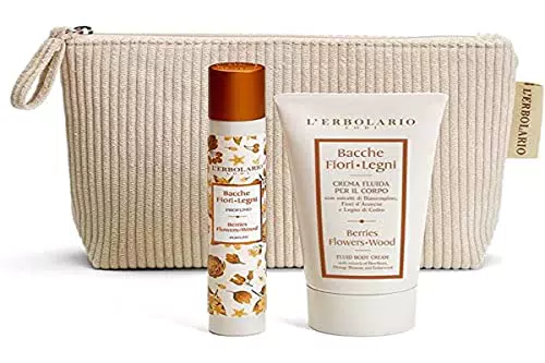 L'Erbolario BACCHE FIORI LEGNI Beauty Pochette Fiori d’Arancio Edizione Limitata Profumo 15 ml e Crema Fluida per il Corpo 75 ml