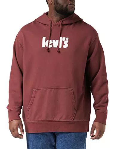Levi's Relaxed Graphic Po Core Poster Hoodie P, Felpa con cappuccio Graphics Uomo