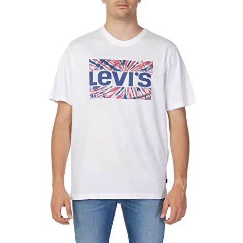 Levi's Ss Relaxed Fit Tee Tiedye Sw White Gra, T-shirt Uomo