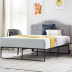 Linenspa Struttura letto contemporanea, rete letto in metallo con doghe in acciaio, letto Singolo 90x190 cm