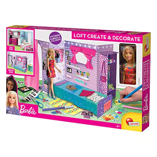 Lisciani- Barbie Create e Decorate, Bambola Inclusa