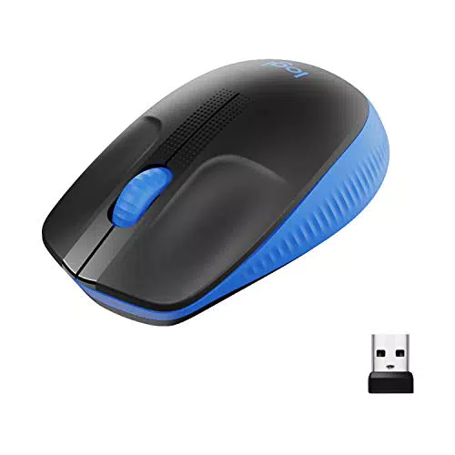 Logitech M190 Mouse Wireless, Design Ricurvo Ambidestro