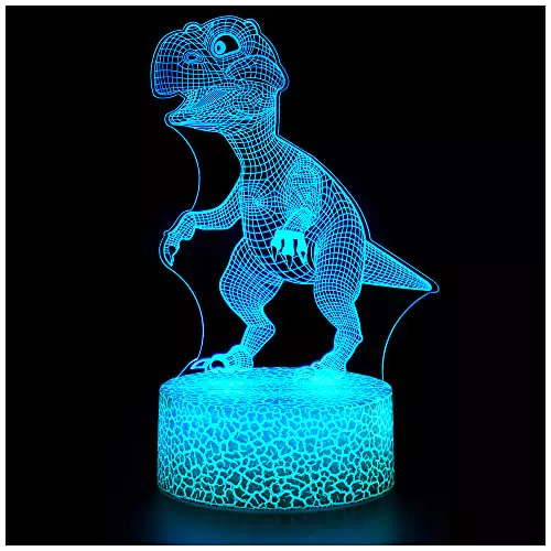 Luci Notturna 3D a LED con Telecomando (Dinosauro)