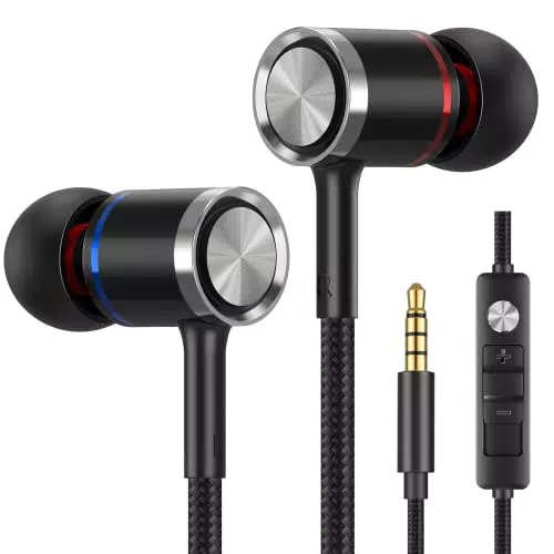 LUDOS Auricolari In-Ear con Microfono e Jack 3.5, isolamento acustico