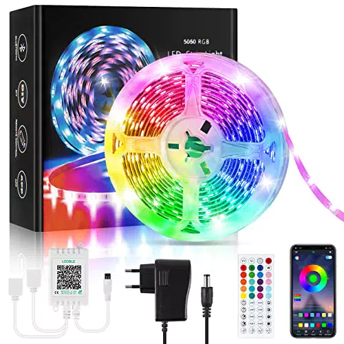 Lxyoug Striscia LED 5 Metri, Bluetooth RGB Strisce LED 5M