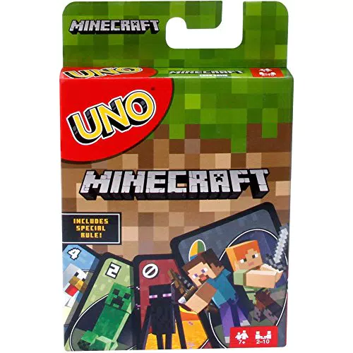 Mattel Games - UNO Versione Mincraft, Gioco di Carte per Famiglie e Bambini 7+ Anni