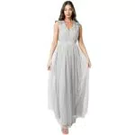 Abito Maxi con Spalle Volant Vestito per Damigella d’Onore