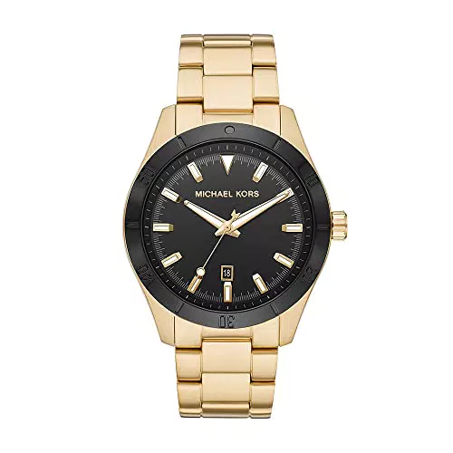 Michael Kors Orologio Layton Uomo, movimento a tre lancette con data