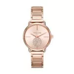 Michael Kors PORTIA Orologio da Donna, Misura Cassa 36 mm, colore Oro Rosa