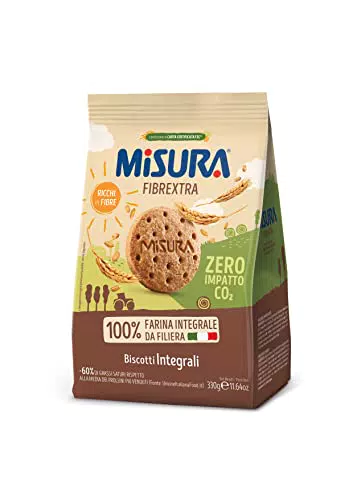 Misura Biscotti Integrali Fibrextra, 100% Farina Integrale