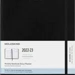 Moleskine Agenda Mensile 2022-2023, Agenda 18-Mesi, Agenda Mensile con Copertina Morbida